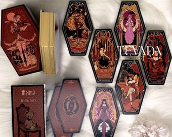 Aisling Tarot Gilded Edt.-Marseille Tarot in Hexagonal Box Ft. Vintage Aesthetic for Intuitive Reading-Unique Indie Tarot Deck for Beginners