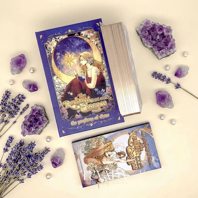 The Radiant Essence Tarot Deck featuring vintage manga Greek mythology art for intuitive divination.