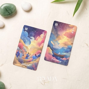 I-Ching Oracle: Horse Edition — a 64-card oracle deck fusing I-Ching divination with Three Kingdoms legends, featuring gold gilt edges and premium 400gsm matte-finish cards.