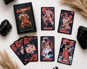 Kinky Tarot: Dark Sensual Deck Red Black Art Shadow Work Rigid Box Set