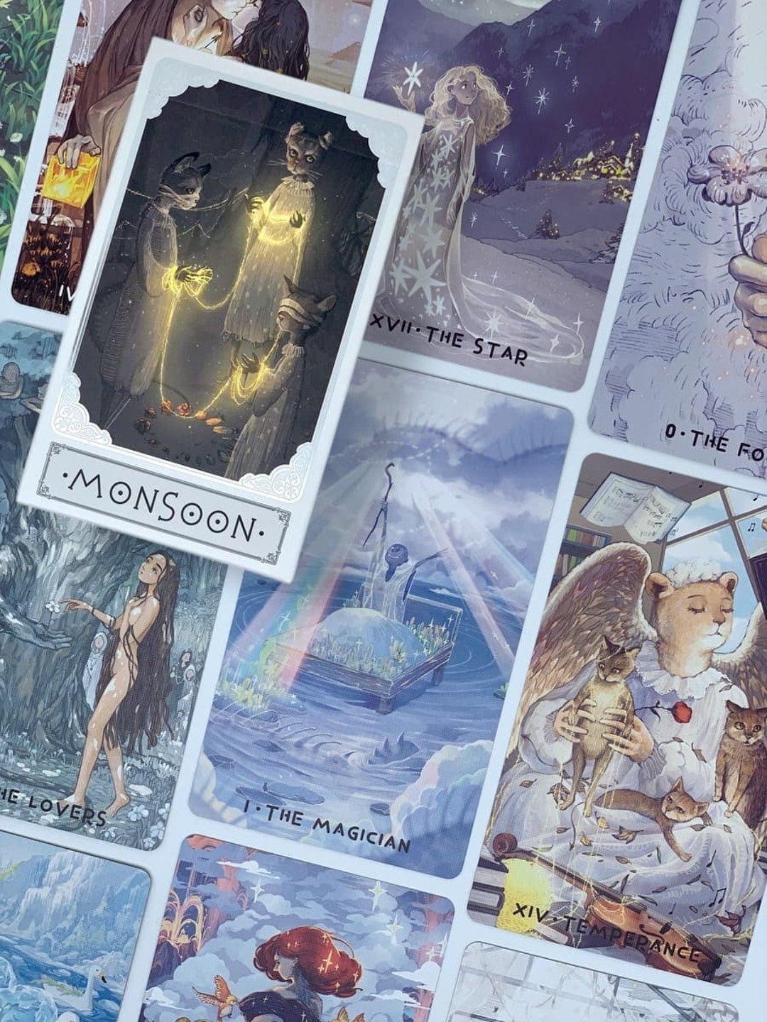 Monsoon Tarot Standard Edition Unique Indie Tarot Deck for Etsy