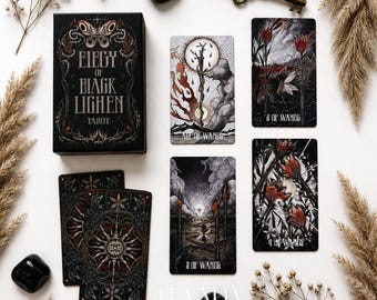 Elegy of Black Lichen Tarot Standard Edition: Gothic Color Deck Shimmer Gilded Edges