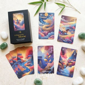 I-Ching Oracle Horse Edt: 64-Card I-Ching Divination Three Kingdoms Art