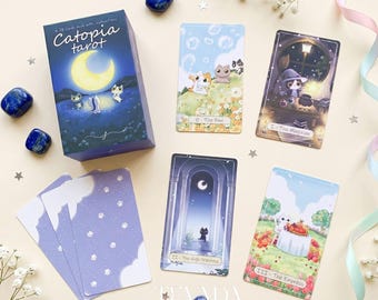 Catopia Tarot Deck II: Adorable Kawaii Cat Cartoon Whimsical Animal Art Cards