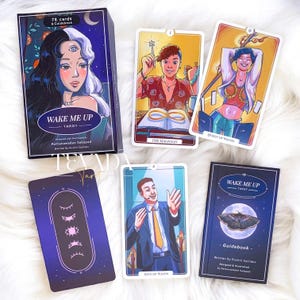 Wake Me Up Tarot II Colorful Life Guidance Expressive Cartoon of Life Playful Intuitive Deck Unique Indie Tarot Deck for Beginners