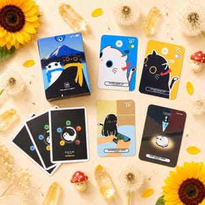 Cat Mode Oracle: Whimsical Feline App Theme Cards Thai Indie Deck for Daily Pulls