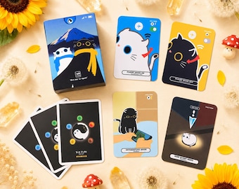 Cat Mode Oracle: Whimsical Feline App Theme Cards Thai Indie Deck for Daily Pulls