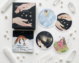 Gentle Universe Tarot, 2. Auflage: Runde Aquarellkarte, Himmlische RWS-Karten für intuitive Lesungen