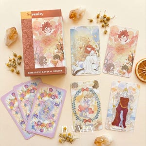 Serenity Tarot Deck: Gentle Healing Daily Ritual Self Reflection Indie Set