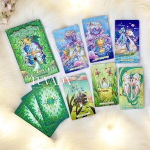 Forest Spirit Imprint Tarot DELUXE-Nature’s Magic & Fairy Cartoon Art for Personal Growth and Healing-Unique Indie Tarot Deck for Beginners