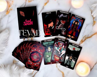Soul Splash Tarot: Dark Manga Deck for Shadow Work Surreal Comic Art