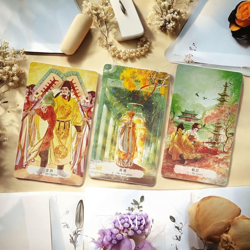 Chang An's Illusion Tarot DELUXE historical Chinese style Indie Tarot Cards for cultural reflection and divination.