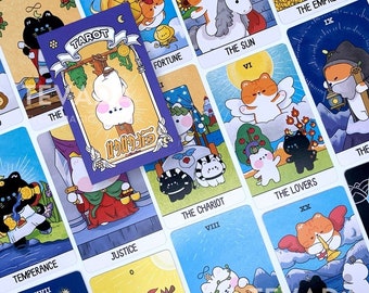 Magic Cat Tarot LIMITED-Cute Little Kitties unleash Your Inner Cattitude, Adorable Cartoon Art Cards-Unique Indie Tarot Deck for Beginners