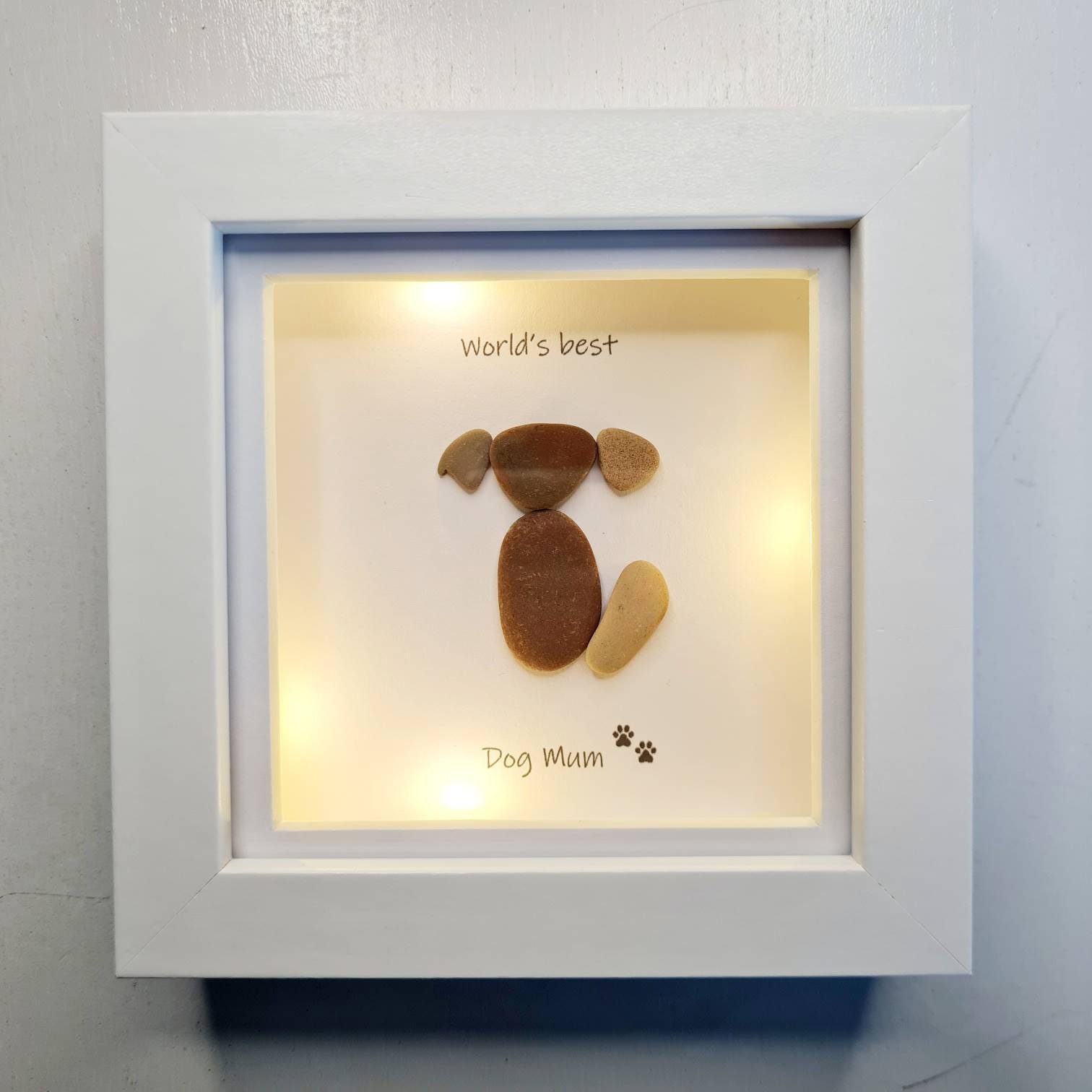 Gifts for Mum. Dog Mum Gift. Pebble Art Worlds Best Dog Mum. Etsy UK