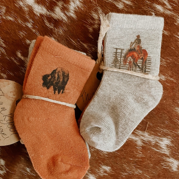 COWBOY BABY SOCKS