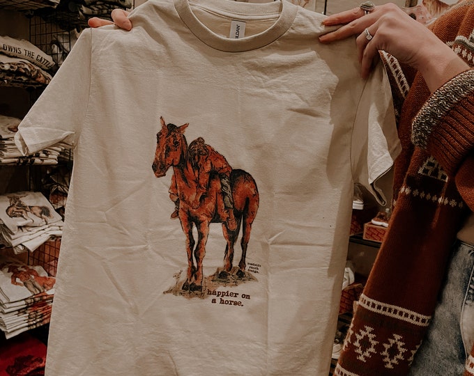 Happier on a horse tee