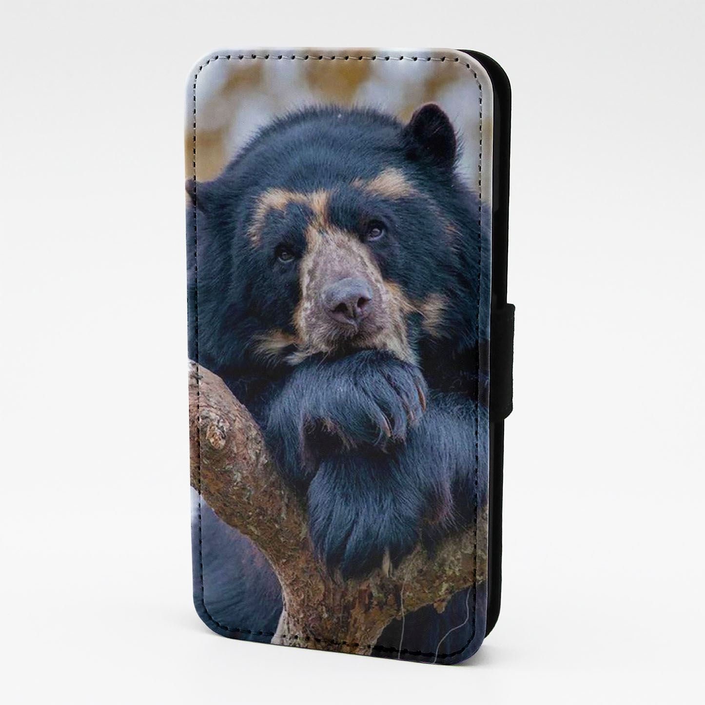 Black Bear Nature Wild Flip Phone Case Cover Premium Quality Etsy