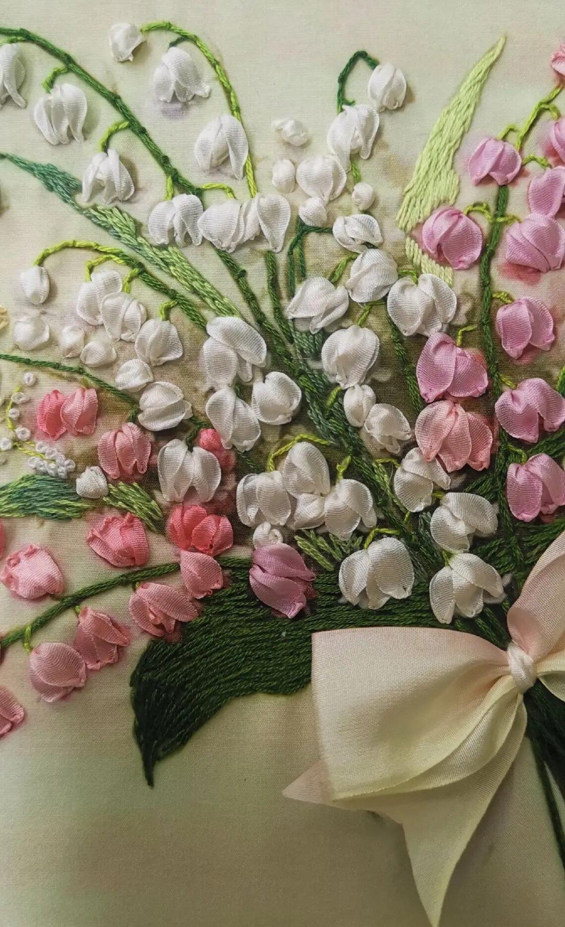 Lily of the Valley 3D Silk Ribbon Embroidery Kit With Video - Etsy