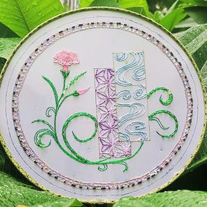 Beginner! Tambour/Luneville Embroidery Practice Kit For Beginner With Tutorial Video Hoop Stand Included