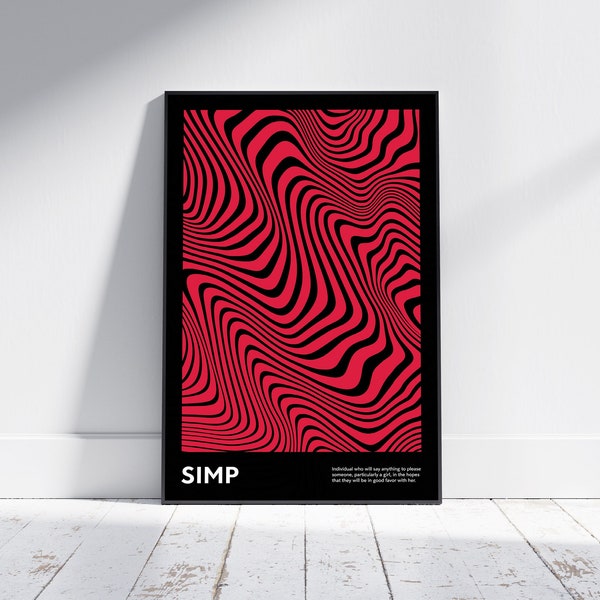 PewDiePie Tribute Simp Poster - Pewdiepie inspired merch gift