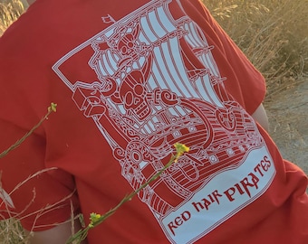 Anime Red shirt , cosplay tshirt , handmade