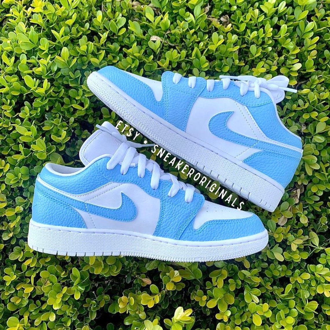 Jordan 1 Low Blue Custom | Etsy