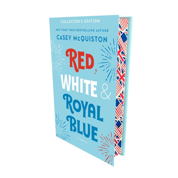 Red White & Royal Blue - Stenciled Sprayed Edges - Collector's Edition and Paperback