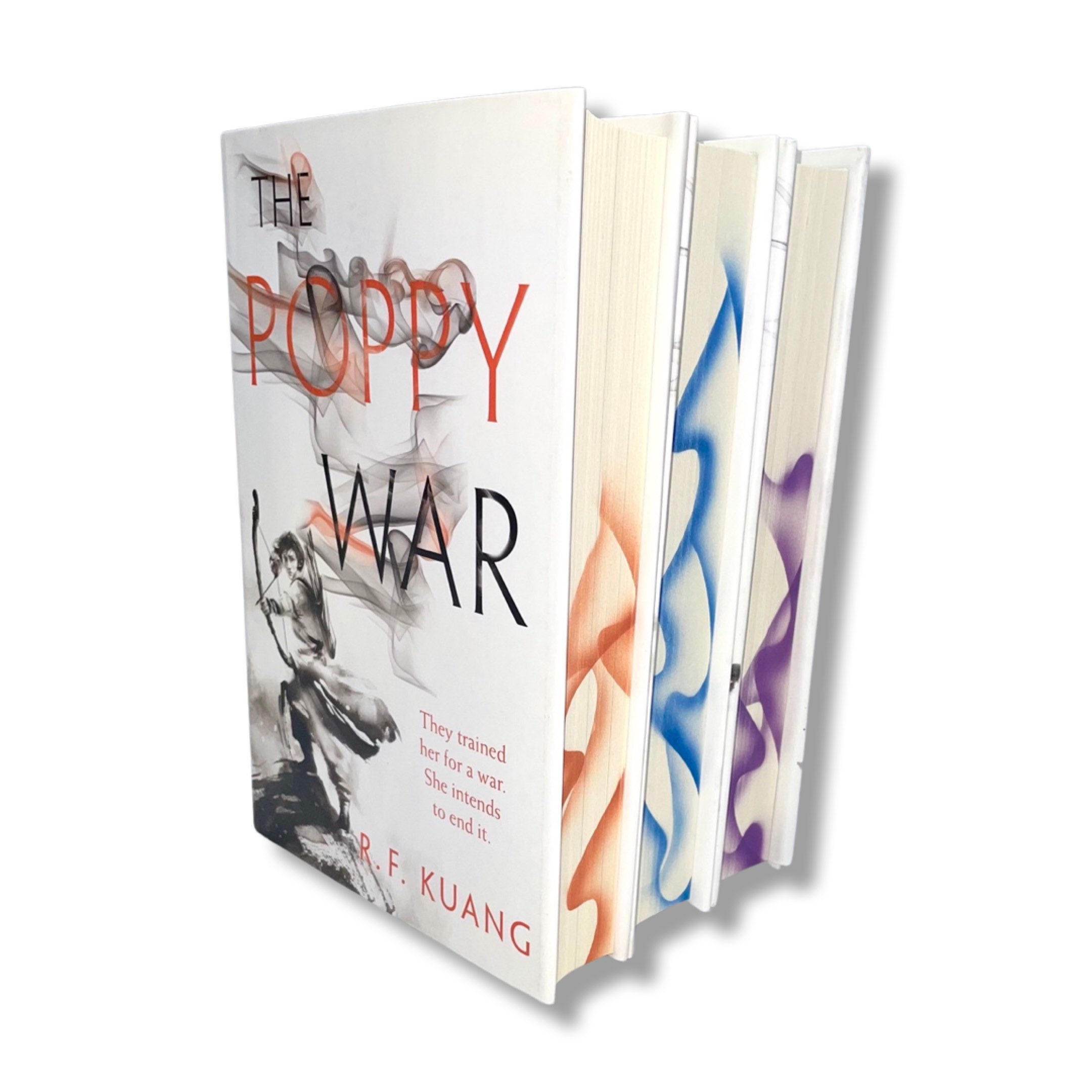 The Poppy War Trilogy Stenciled Sprayed Edges 