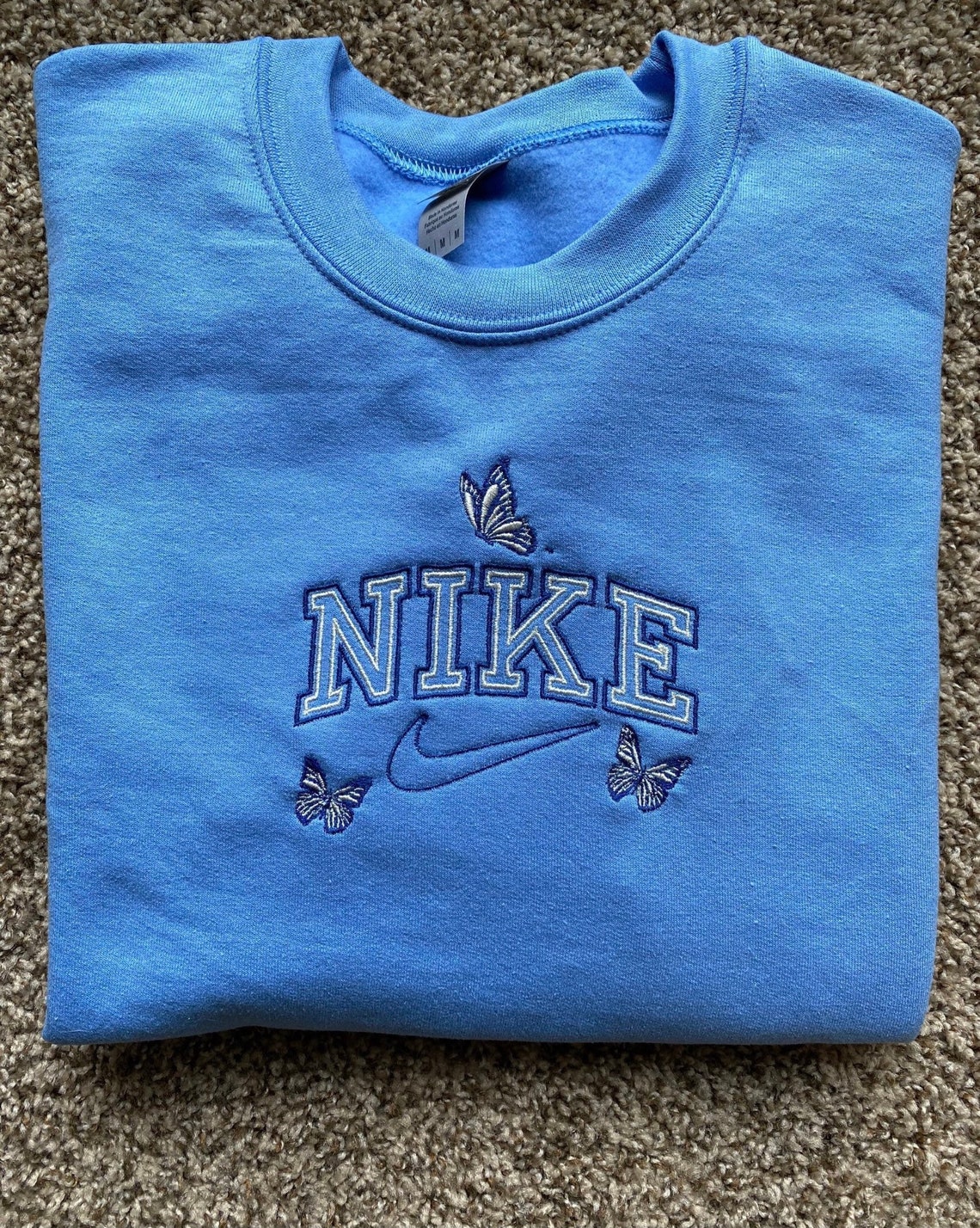 Nike Butterfly Sweatshirt Nike Embroidery Crewneck | Etsy