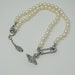 Vivienne Westwood Lucrece Pearl Necklace Saturn Pearl Necklace -Slivery with Pouch