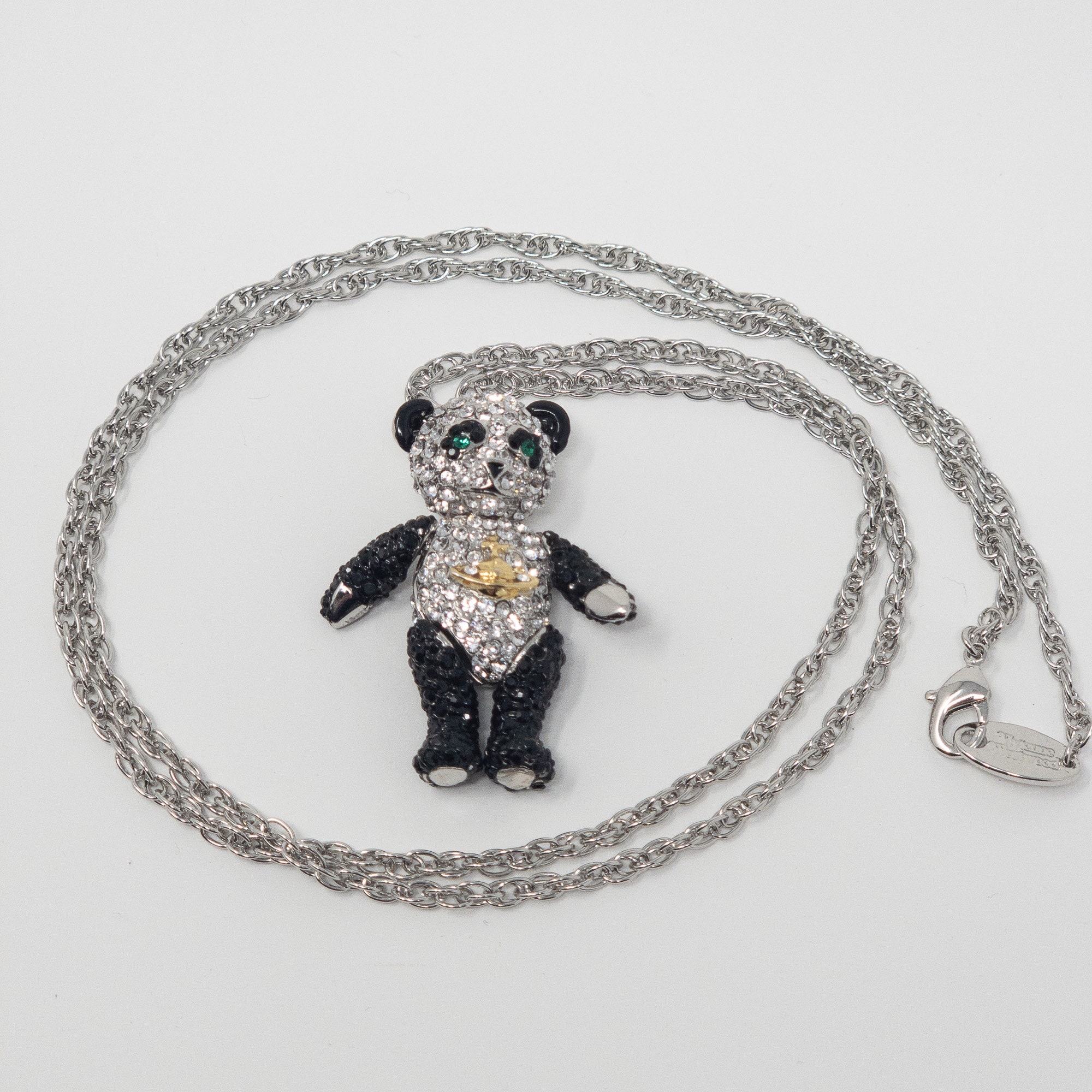 VIVIENNE WESTWOOD Teddy Pendant Necklace With Crystals | Holt Renfrew