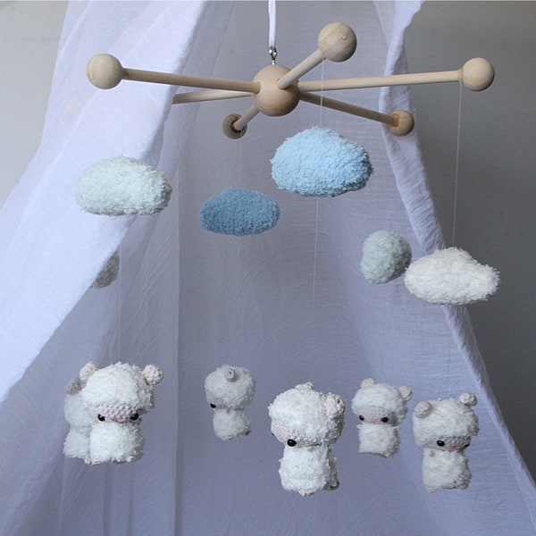 Mobile Moutons au crochet