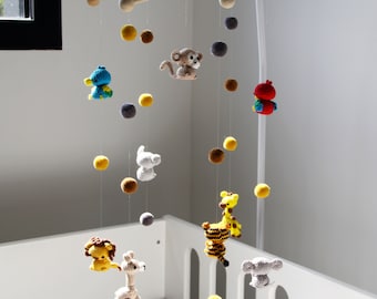 Crochet Savannah Animal Baby Mobile