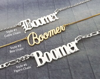 Boomer Necklace, Ok Boomer Necklace, Baby-Boomer Neccklace, Funny Meme Gifts, Friendship Gifts, Personalized Boome Sarcastic Necklace