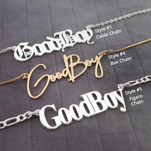 Colar de bom menino, colar com nome de bad boy, pingente de bom menino, colar gay masculino, colar de amor masculino, colar twink, colar de casal gay presente