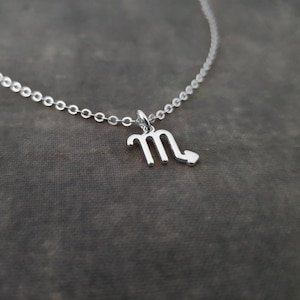 Tiny Scorpio Necklace, Tiny Scorpio Symbol Necklace, Tiny Scorpio Zodiac Necklace, Tiny Scorpio Necklace, Tiny Scorpio Constellation
