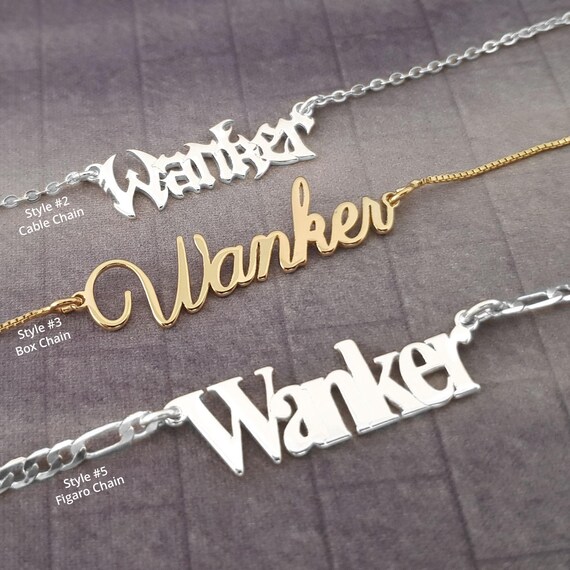 Wichtel Halskette, Zug Wichser Halskette, W Anker Halskette, Bro Wichser,  Geburtstags Wichser, Dolt Halskette, lustiges Selbstbefriedigung Geschenk  fr Ihn - Etsy.de