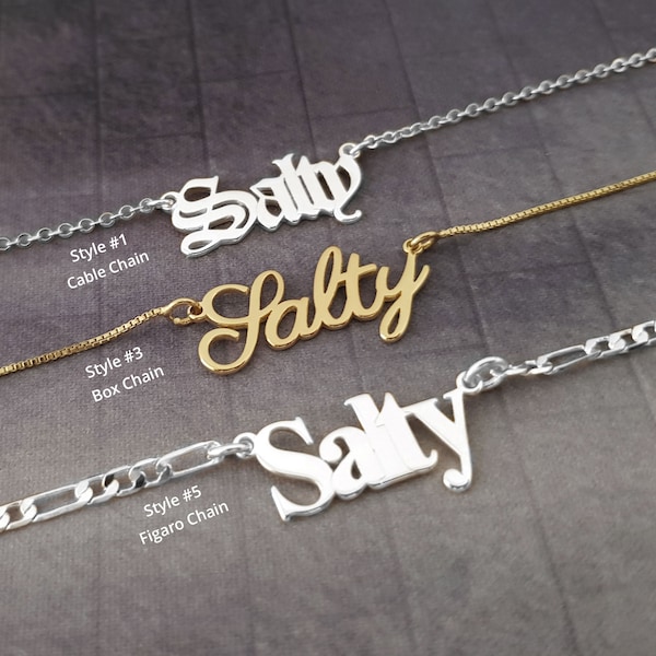 Salty Necklace, Salty Girl Necklace, Don't Be A Salty Bitch, Salty Tears, Salty Necklace 5 Styles, Stay Salty Necklace, Sea Lover Jewelry