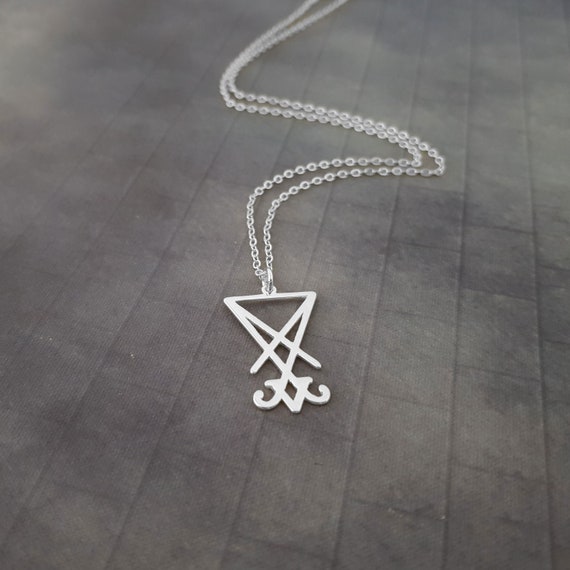 Sigil of Lucifer Necklace, Seal of Satan Necklace, Lucifers Pendant, Sigil of Satan, Satan Necklace, Gothic Jewelry, Alternative Jewelry