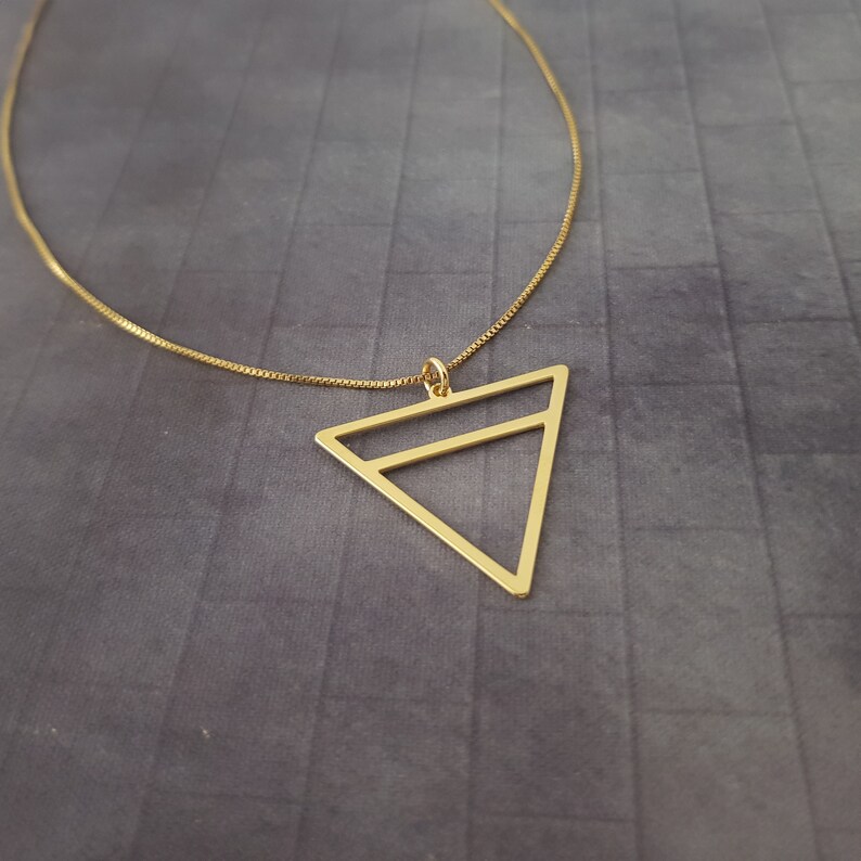 Four Elements Triangle Necklace, Four Elements Shape Necklace, Air