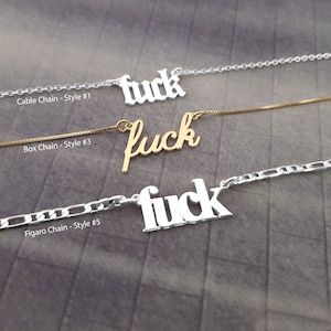 Colar Foda, Colar com Nome Foda, Colar Engraçado, Presente de Colar Engraçado, Pingente Foda, Joias Foda, Colar Rude, Joias Foda, Presente Engraçado