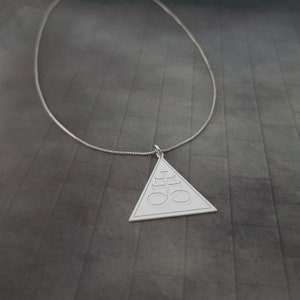 Leviathan Cross Triangle Necklace. Satanic Cross Necklace, Cross Necklaces. Gothic Cross Necklace. Leviathan Pendnat, Leviathan Jewelry