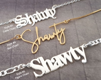 Shawty Necklace, Shorty Necklace, Shauty Necklace, Shortie Necklace, Gift for Bestie, BFF necklace, Go Shawty It's Your Birthday Unique Gift