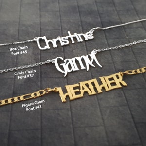 Name Necklace, Personalized Nameplate Necklace With Name, Customize Necklace, Custom Any Name/Word up to 11 letters, Personalized Name plate