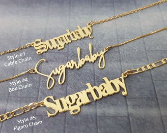 Sugarbaby Necklace Sugar Baby Jewelry Sugarbaby Pendant Sugarbaby Gifts Sugarbaby Necklace 5 Styles Pet Play Necklace gift for Babygirl Etsy