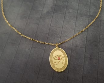 Eye Of Horus Necklace, Eye Of Ra Necklace, Ancient Egypt Jewelry, Egyptian Jewelry, Mythology Necklace, Protection Necklace , Spiritual Gift