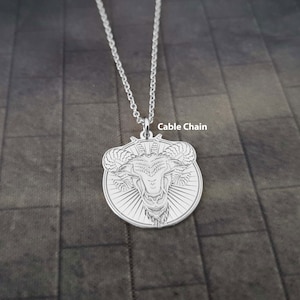 Baphomet Necklace,  Baphomet Devil Necklace, Satanic Goat Necklace, Sigil Of Baphoment Necklace, Occult Jewelry, Satanic Witch Jewelry Gift