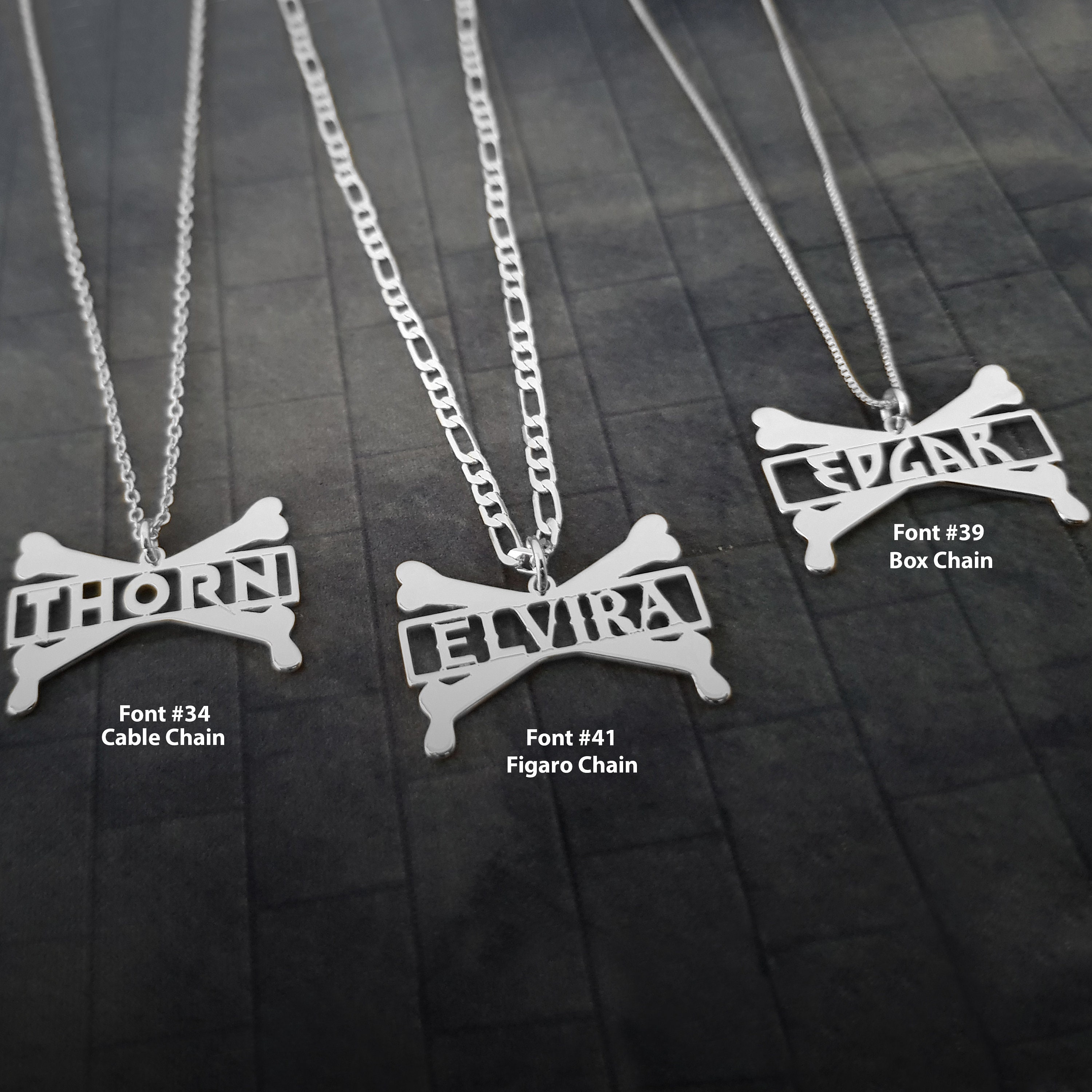 【HYERES LOR】Name rock silver combi necklace M HYERES LOR】Name rock silver combi necklace M (HYERES LOR