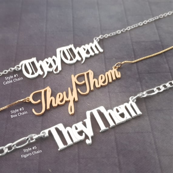 Pronoun Necklaces: She/they, He/they, They/them, She/her, He/him Hand  Painted Ceramic Jewelry. LGBTQIA Pride and Ally Accessories. - Etsy