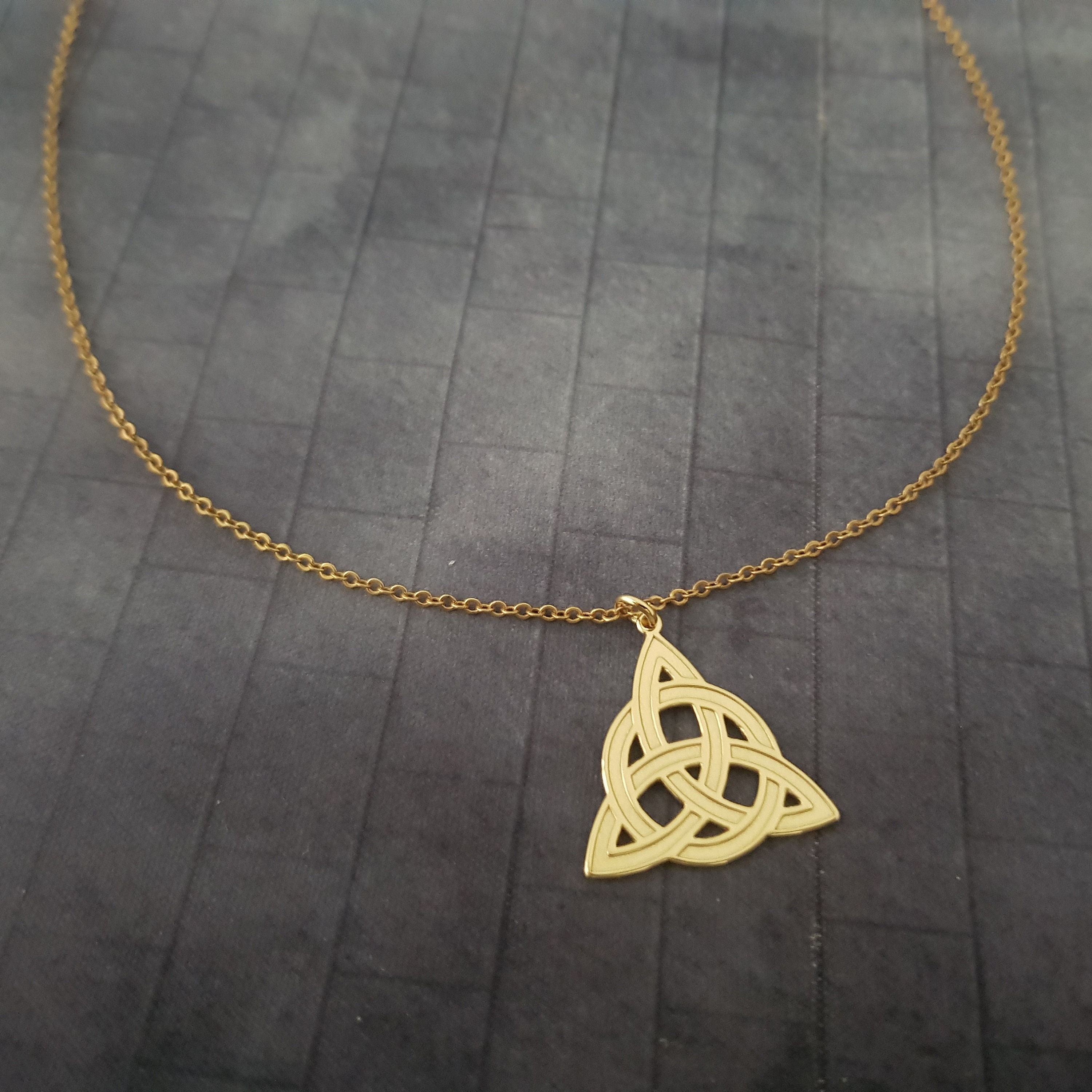 Triquetra Necklace, Mystic Knot, Trinity Knot Necklace, Ancient Greek Symbol, Ancient Greek Jewelry, Protection Necklace, Celtic Knot Symbol